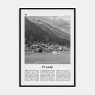 Te Anau Travel B&W Poster