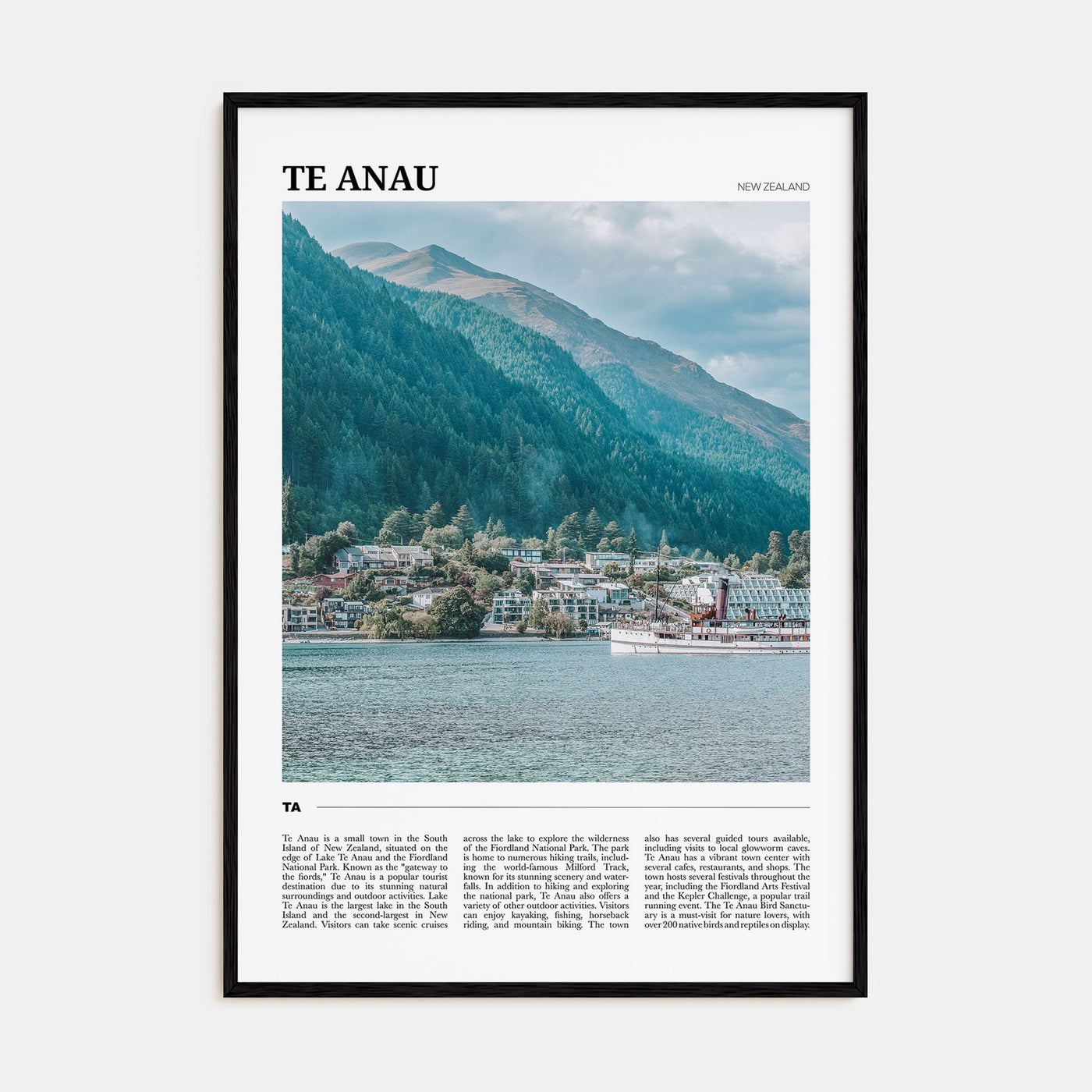 Te Anau Travel Color Poster