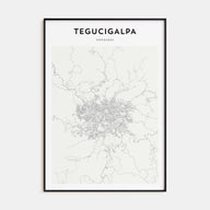 Tegucigalpa Map Portrait Poster
