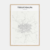 Tegucigalpa Map Portrait Poster
