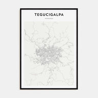 Tegucigalpa Map Portrait Poster