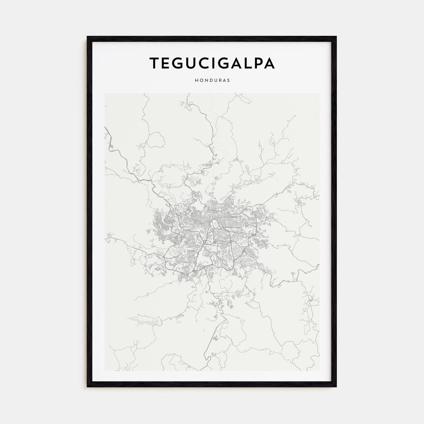 Tegucigalpa Map Portrait Poster