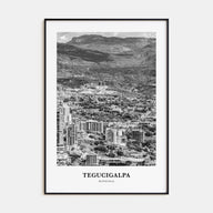Tegucigalpa Portrait B&W Poster