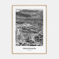Tegucigalpa Portrait B&W Poster