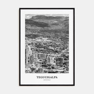 Tegucigalpa Portrait B&W Poster