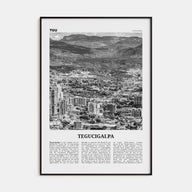 Tegucigalpa Travel B&W Poster