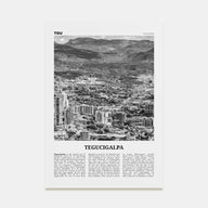 Tegucigalpa Travel B&W Poster