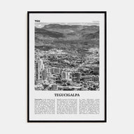 Tegucigalpa Travel B&W Poster