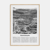 Tegucigalpa Travel B&W Poster