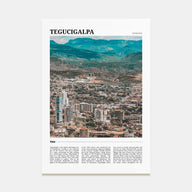 Tegucigalpa Travel Color Poster
