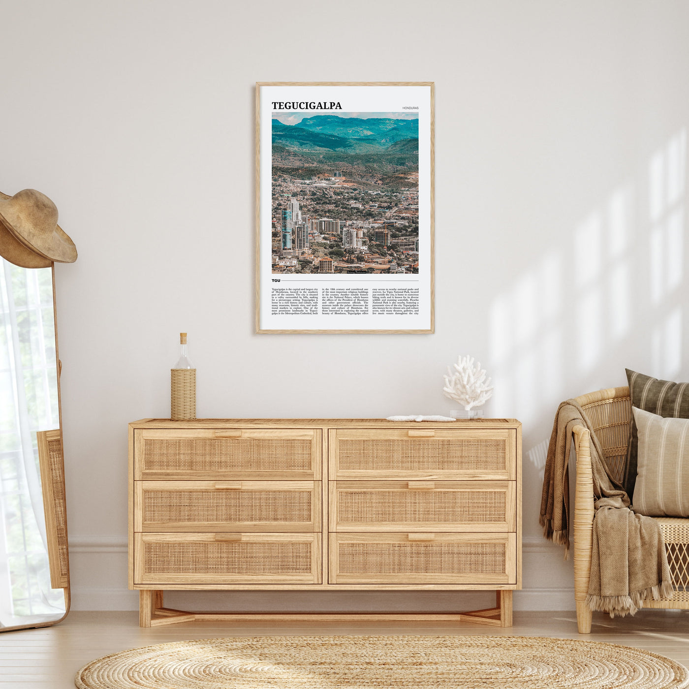 Tegucigalpa Travel Color Poster