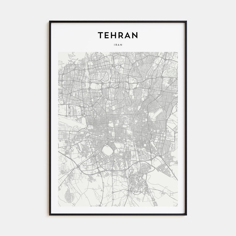 Tehran Map Portrait Poster