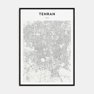 Tehran Map Portrait Poster