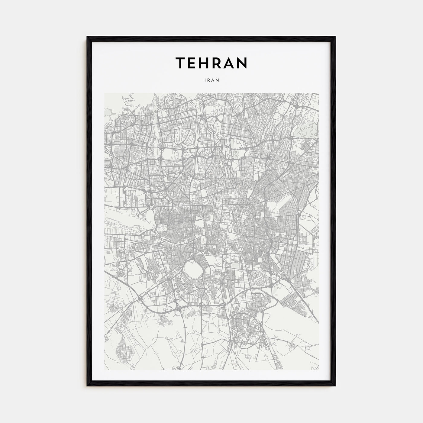 Tehran Map Portrait Poster