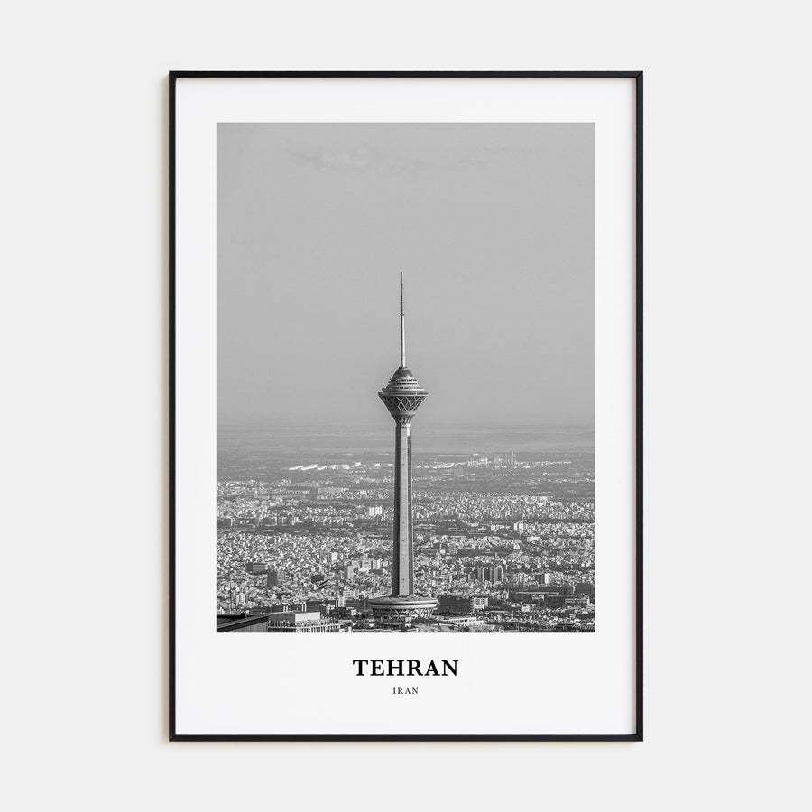 Tehran Portrait B&W Poster