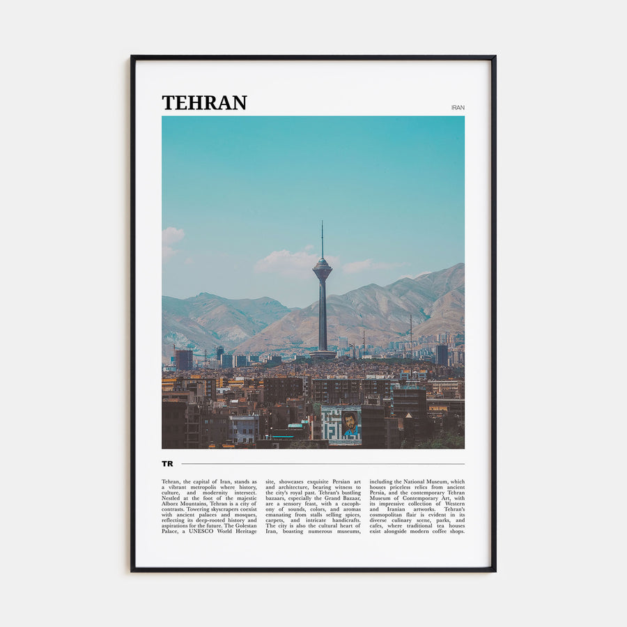 Tehran Travel Color Poster