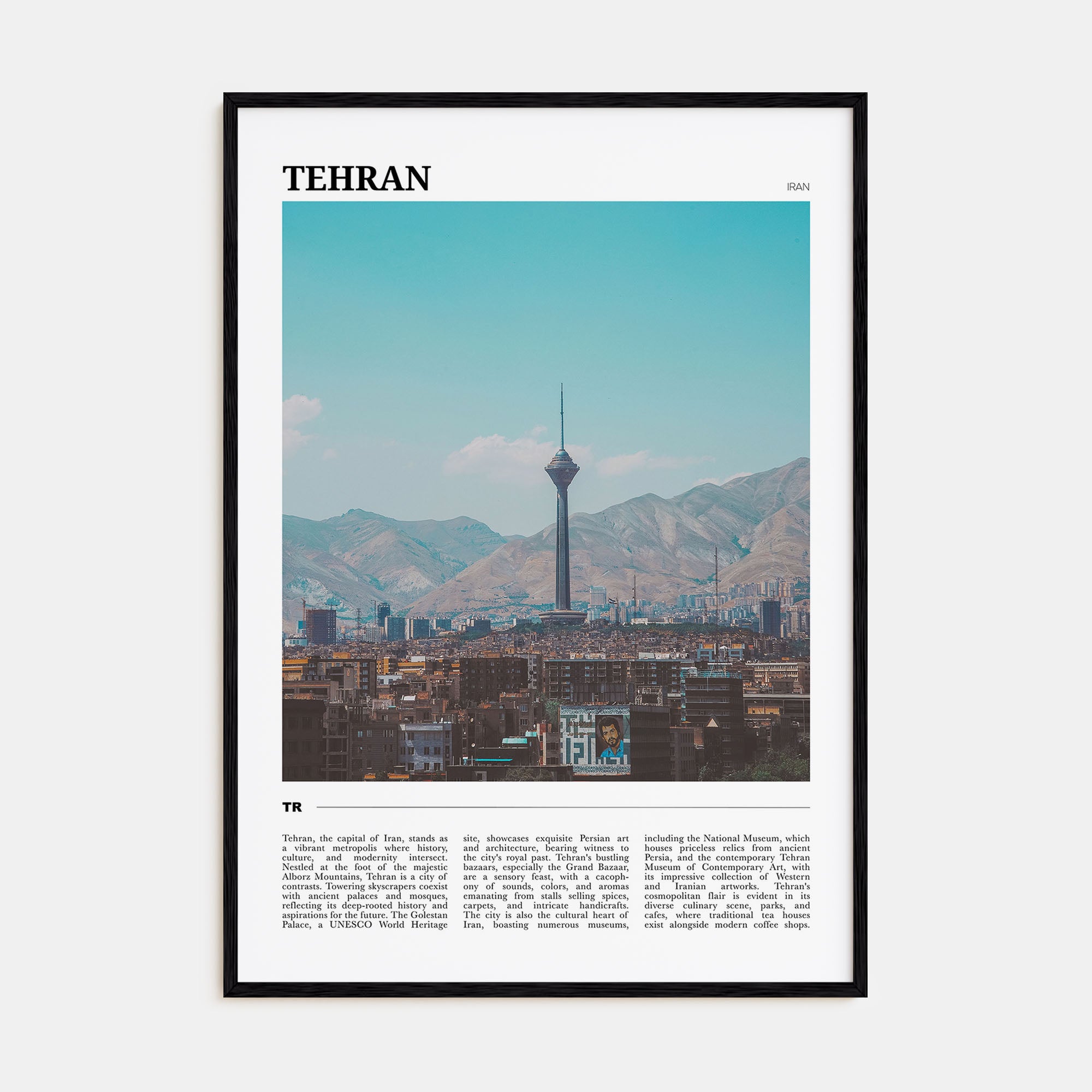 Tehran Travel Color Poster
