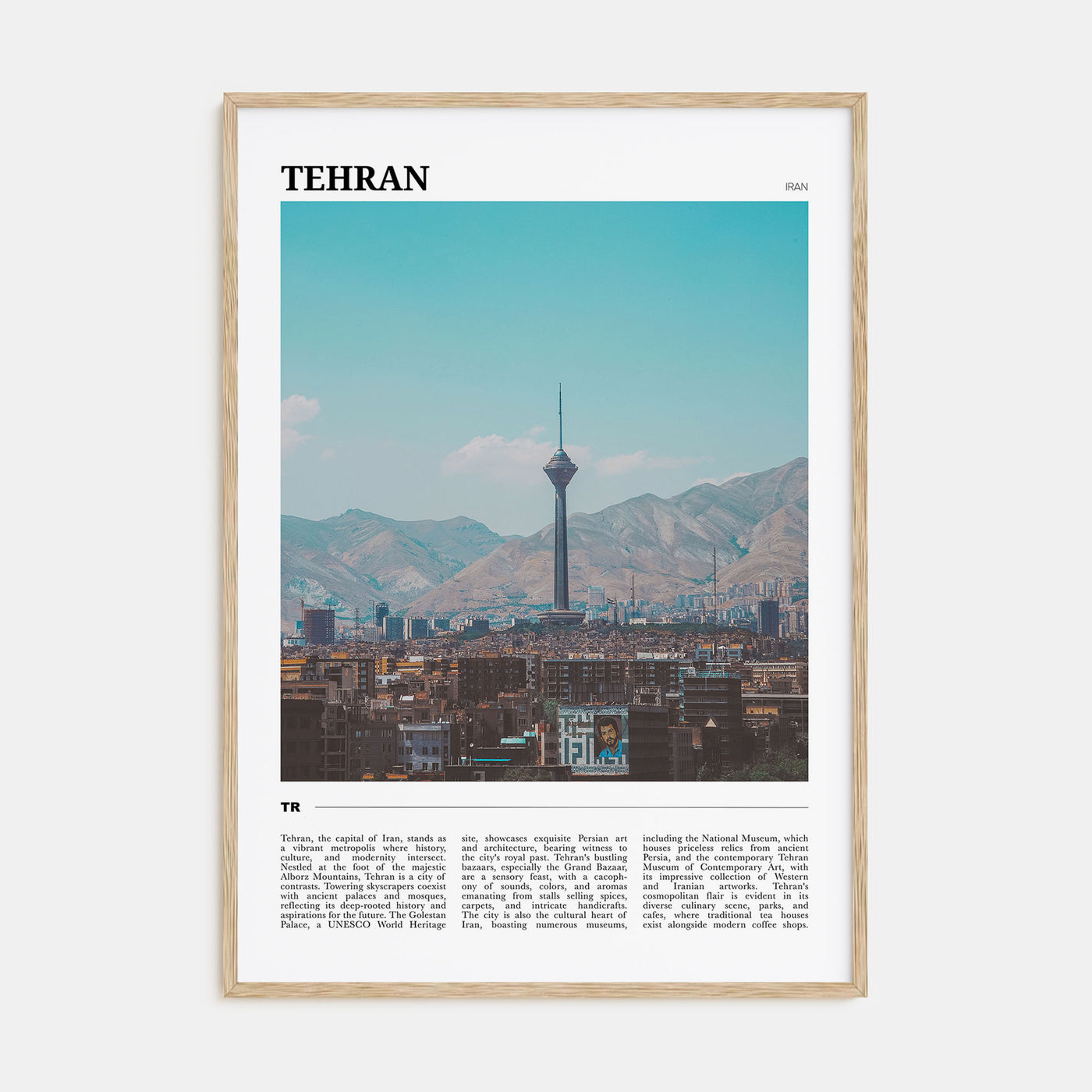 Tehran Travel Color Poster