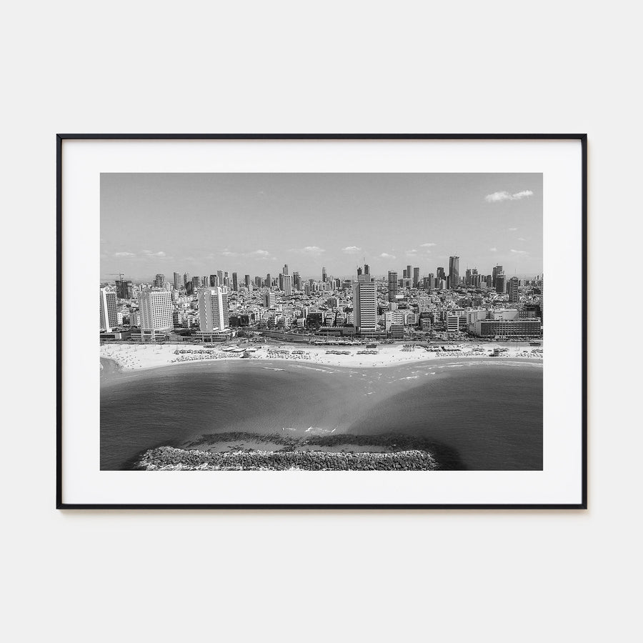 Tel Aviv Landscape B&W Poster