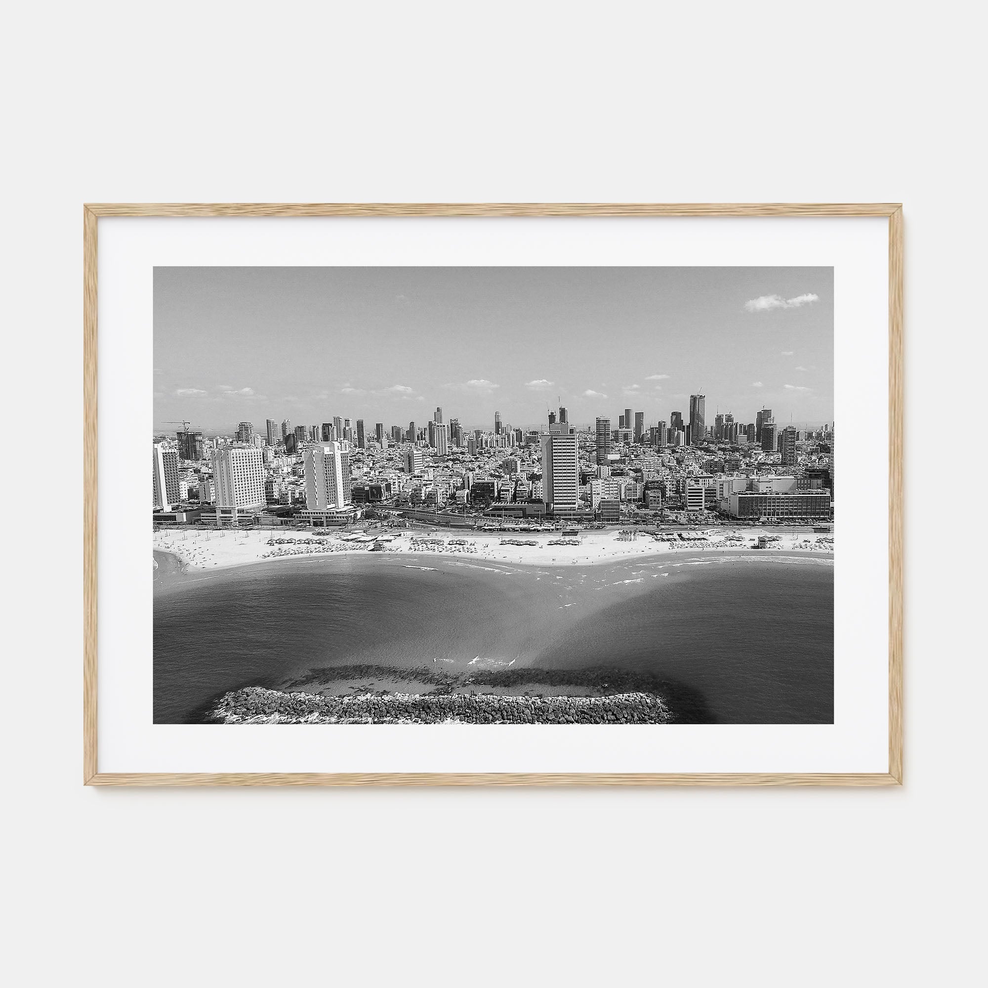 Tel Aviv Landscape B&W Poster