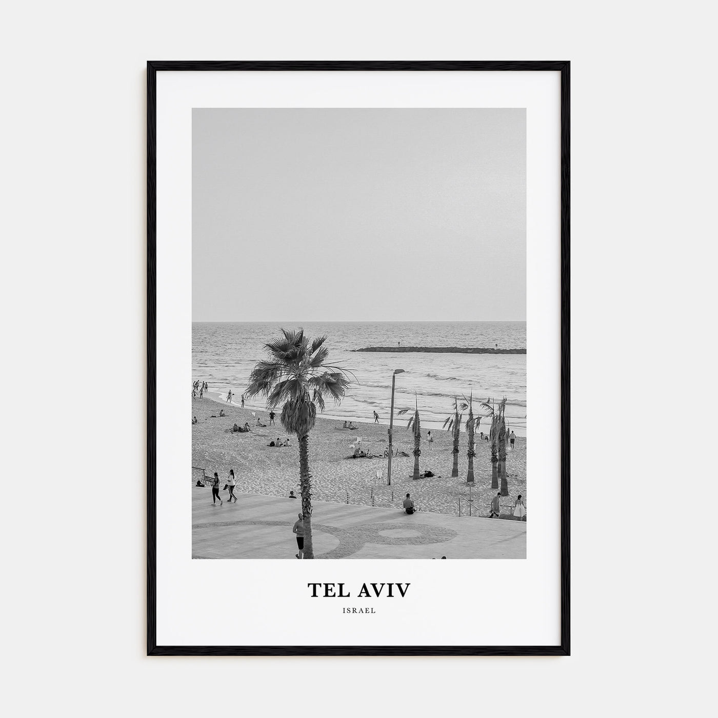 Tel Aviv Portrait B&W No 1 Poster