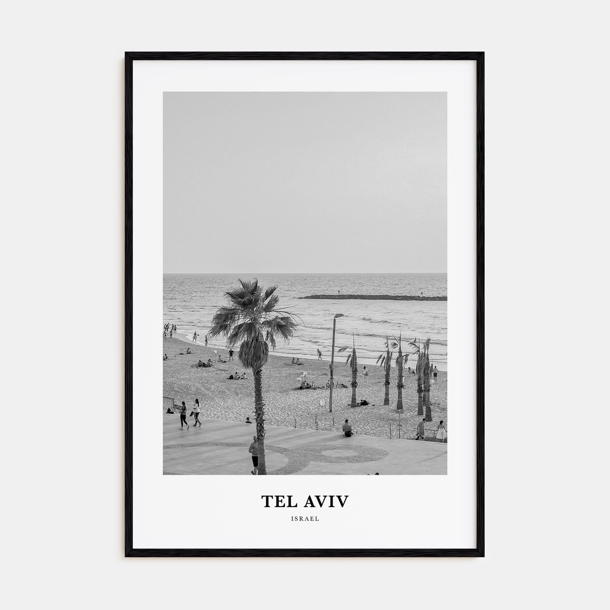 Tel Aviv Portrait B&W No 1 Poster