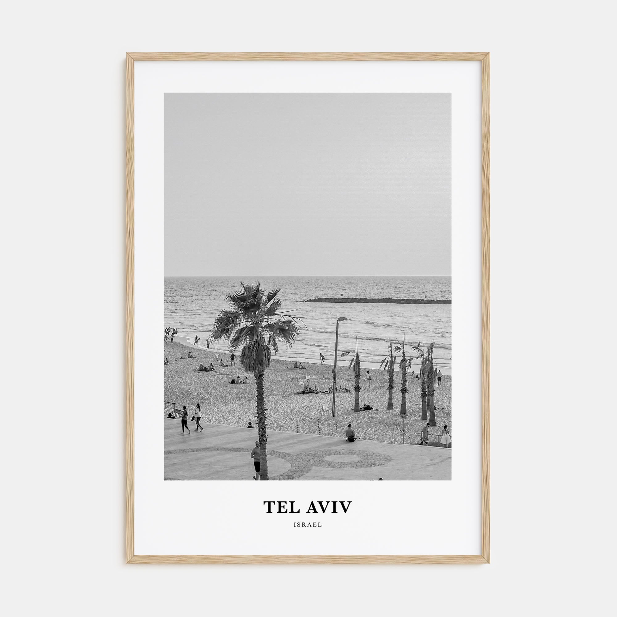 Tel Aviv Portrait B&W No 1 Poster