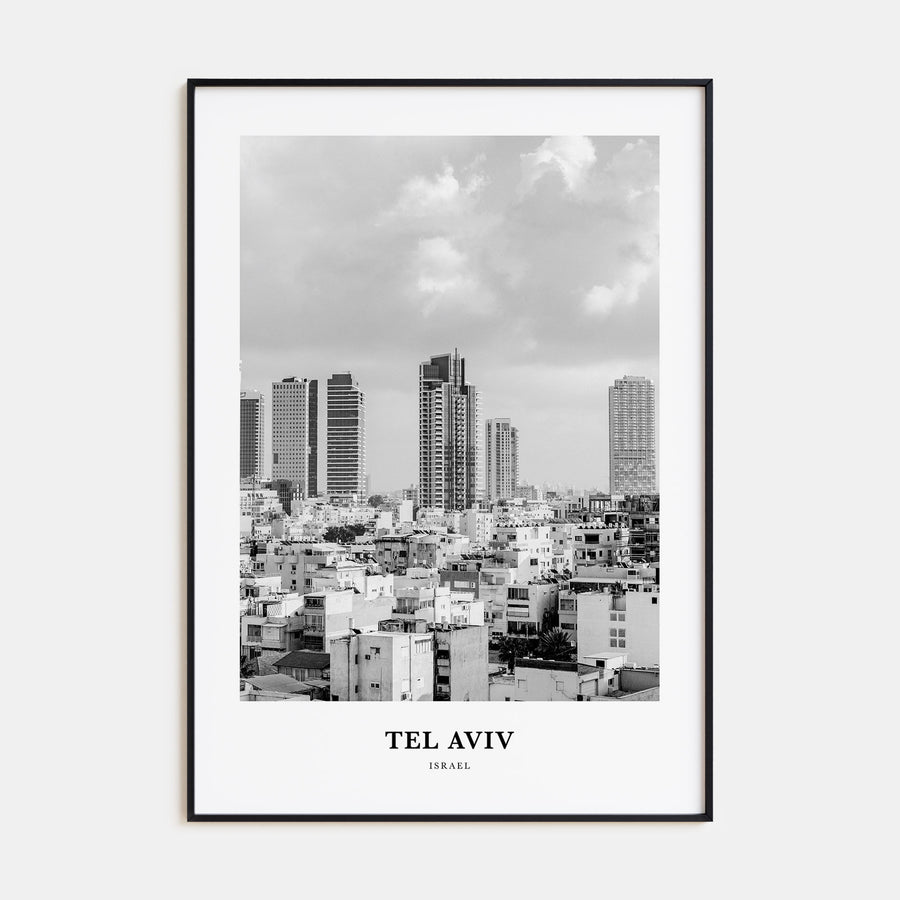 Tel Aviv Portrait B&W No 2 Poster