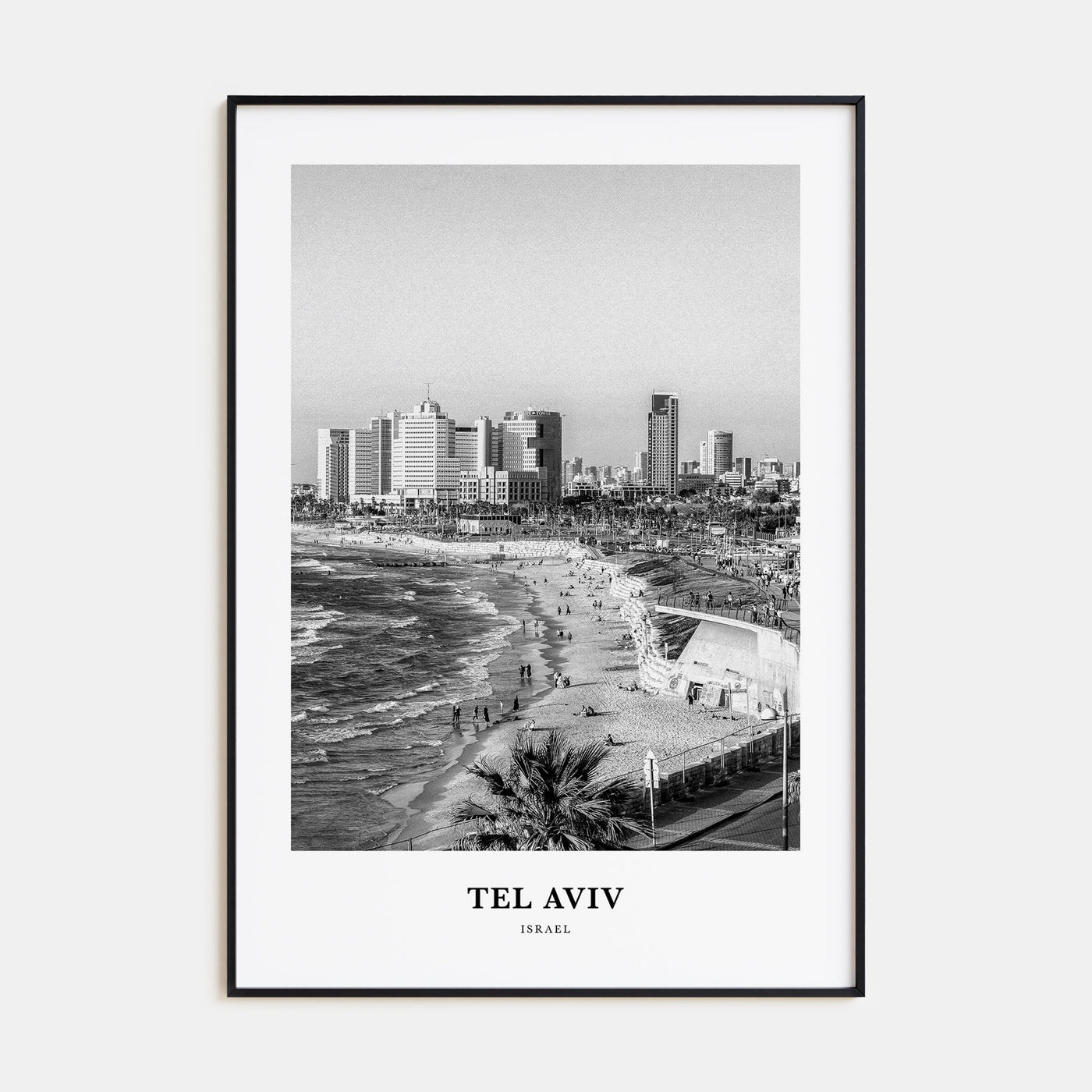 Tel Aviv Portrait B&W No 4 Poster