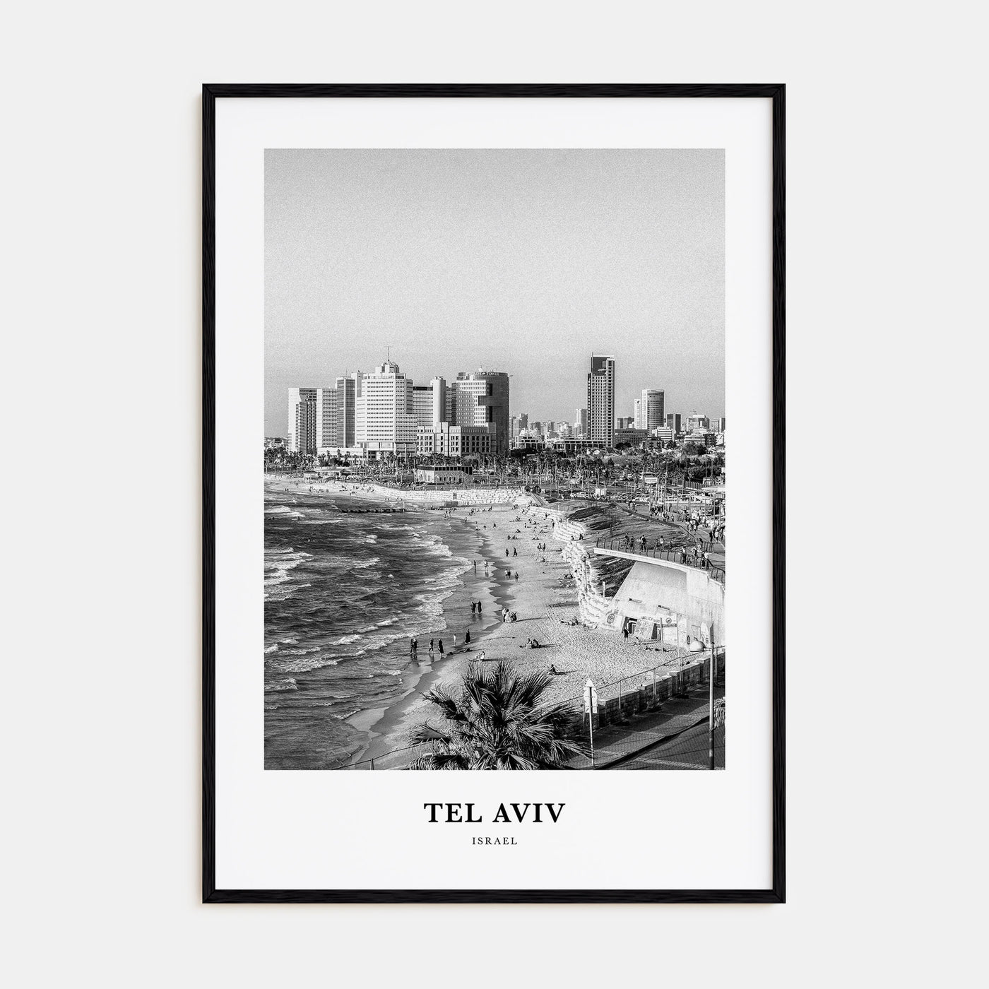 Tel Aviv Portrait B&W No 4 Poster
