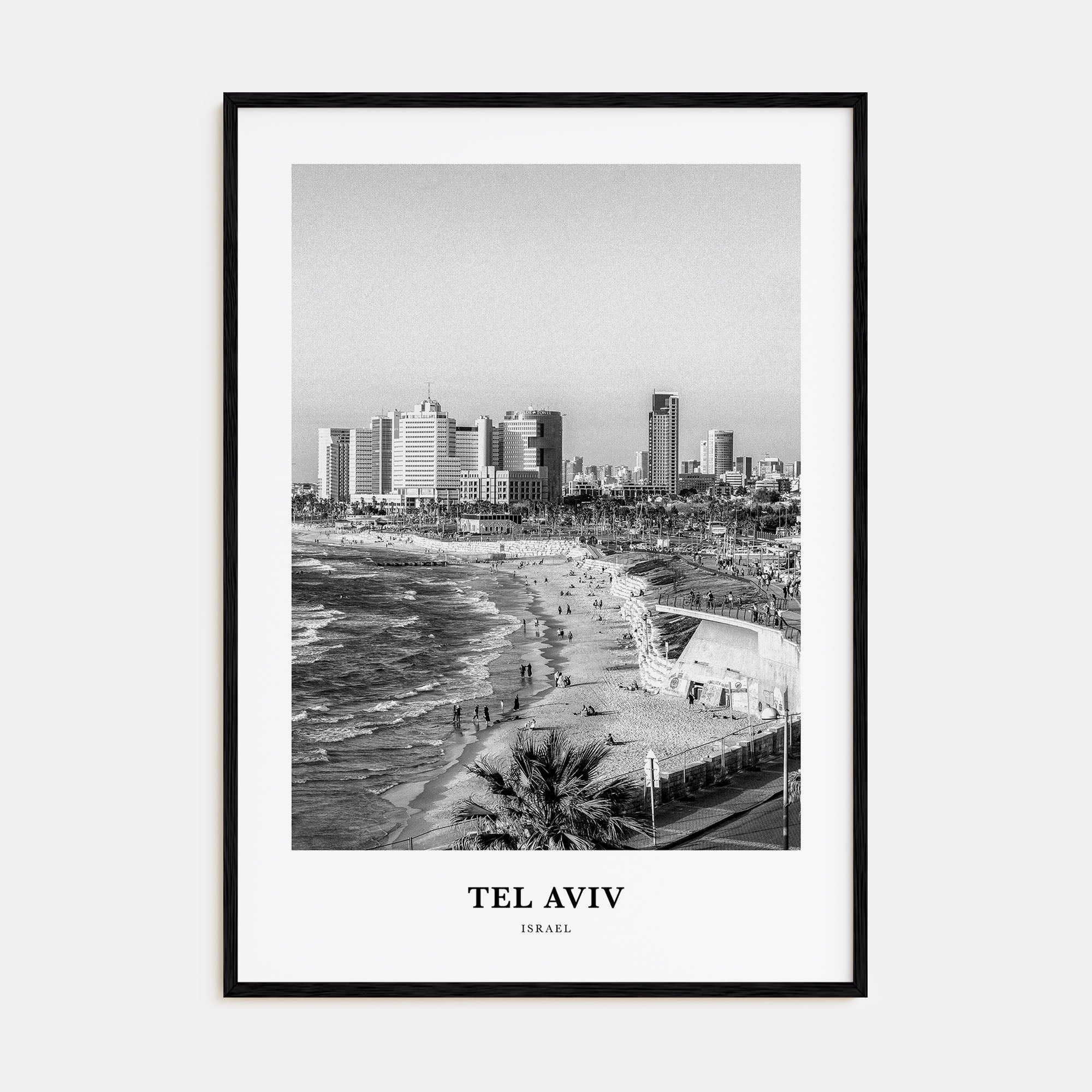 Tel Aviv Portrait B&W No 4 Poster