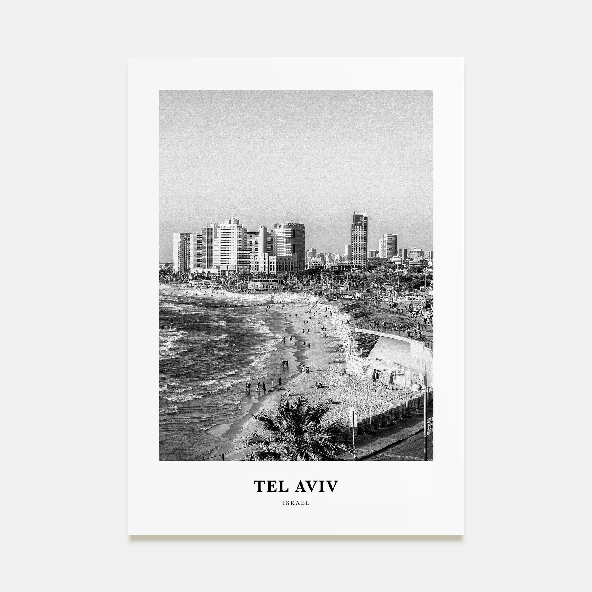 Tel Aviv Portrait B&W No 4 Poster
