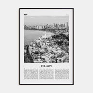 Tel Aviv Travel B&W No 2 Poster