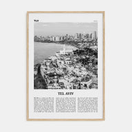 Tel Aviv Travel B&W No 2 Poster