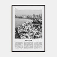 Tel Aviv Travel B&W No 2 Poster
