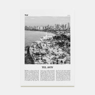 Tel Aviv Travel B&W No 2 Poster