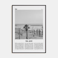 Tel Aviv Travel B&W No 3 Poster