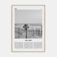 Tel Aviv Travel B&W No 3 Poster