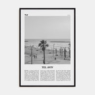 Tel Aviv Travel B&W No 3 Poster