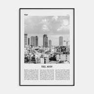 Tel Aviv Travel B&W No 4 Poster