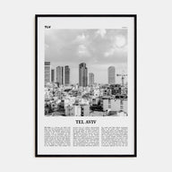 Tel Aviv Travel B&W No 4 Poster