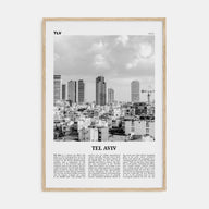 Tel Aviv Travel B&W No 4 Poster