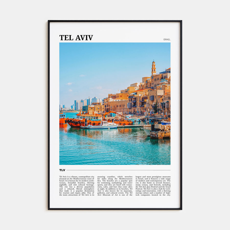 Tel Aviv Travel Color Poster