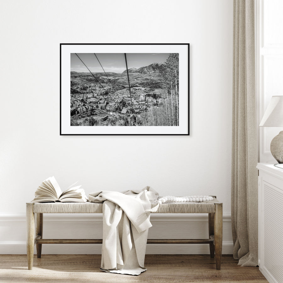 Telluride Landscape B&W Poster