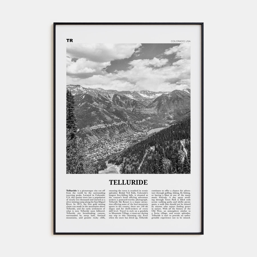 Telluride Travel B&W No 1 Poster