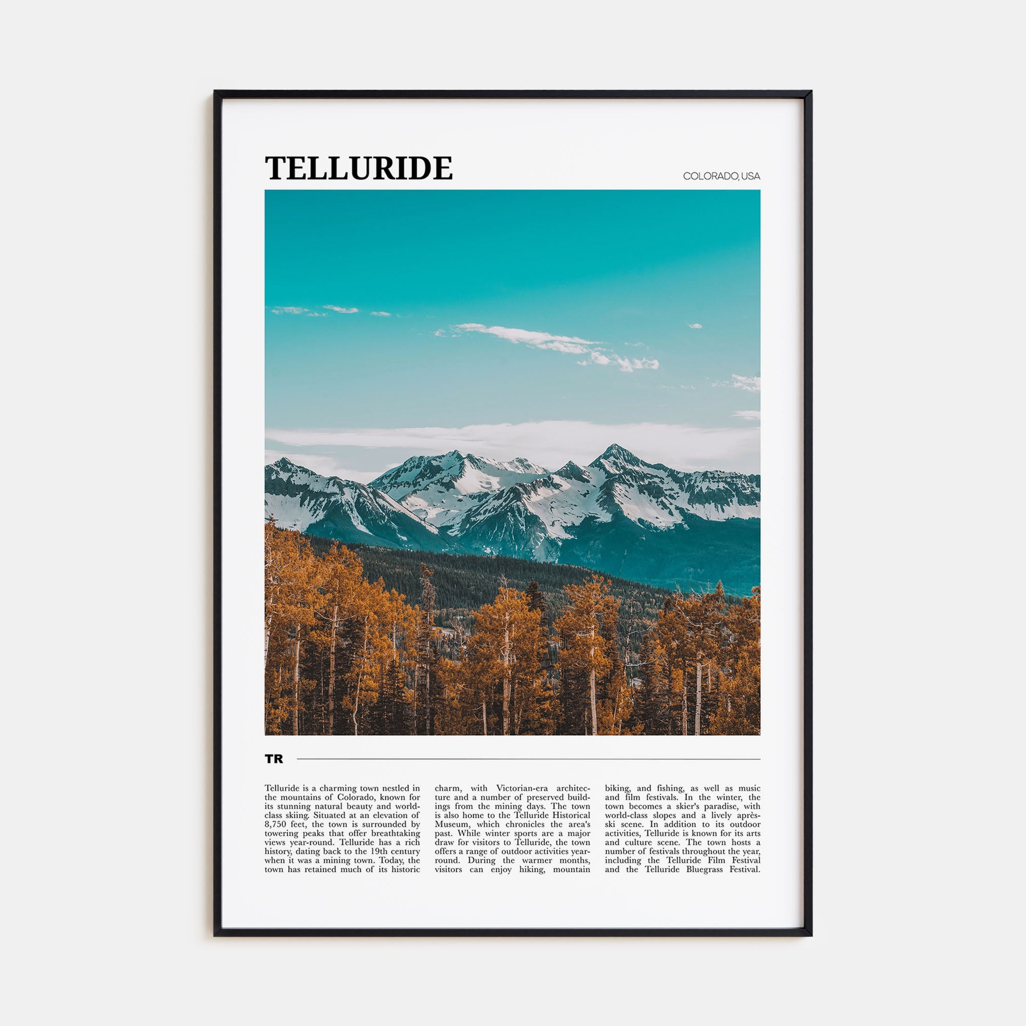 Telluride Travel Color Poster