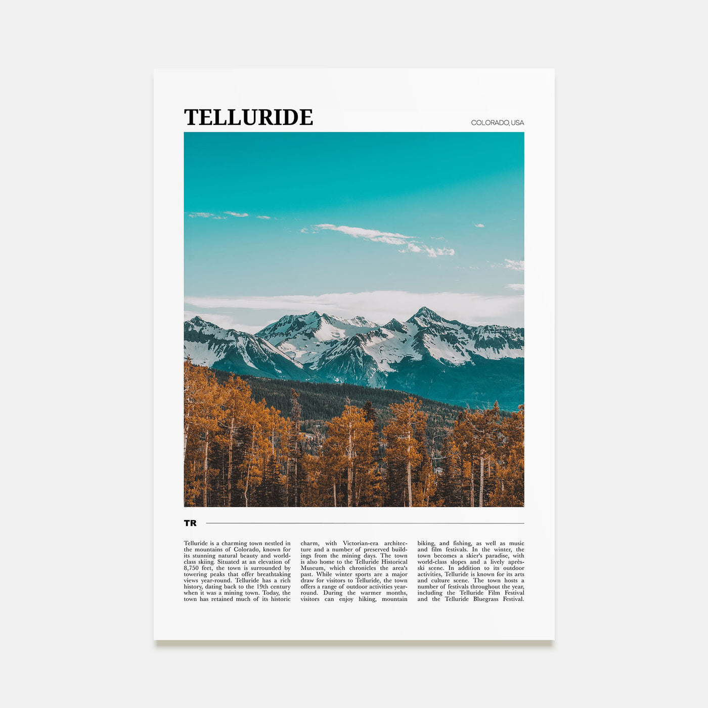 Telluride Travel Color Poster
