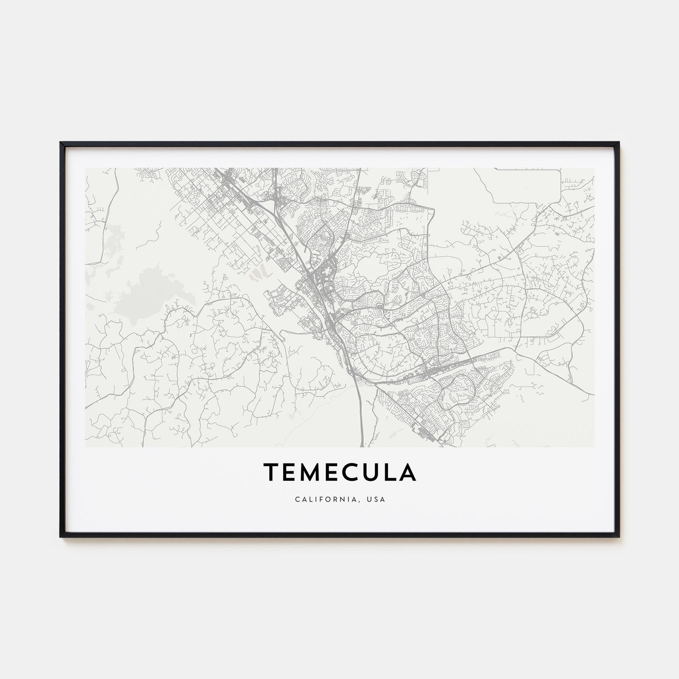 Temecula Map Landscape Poster