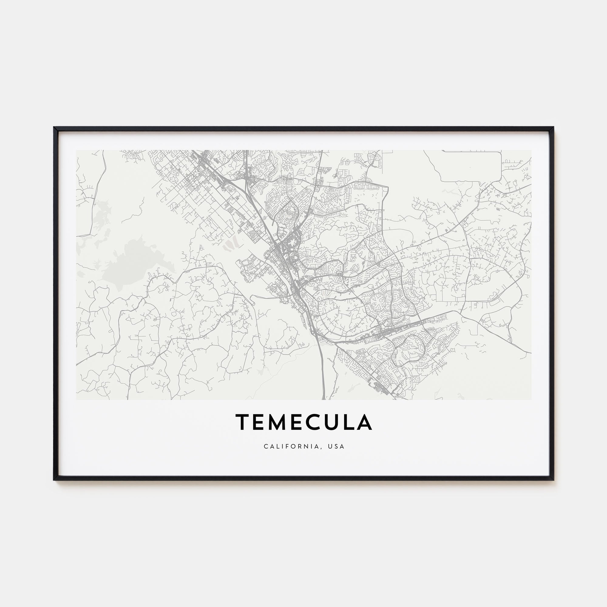 Temecula Map Landscape Poster