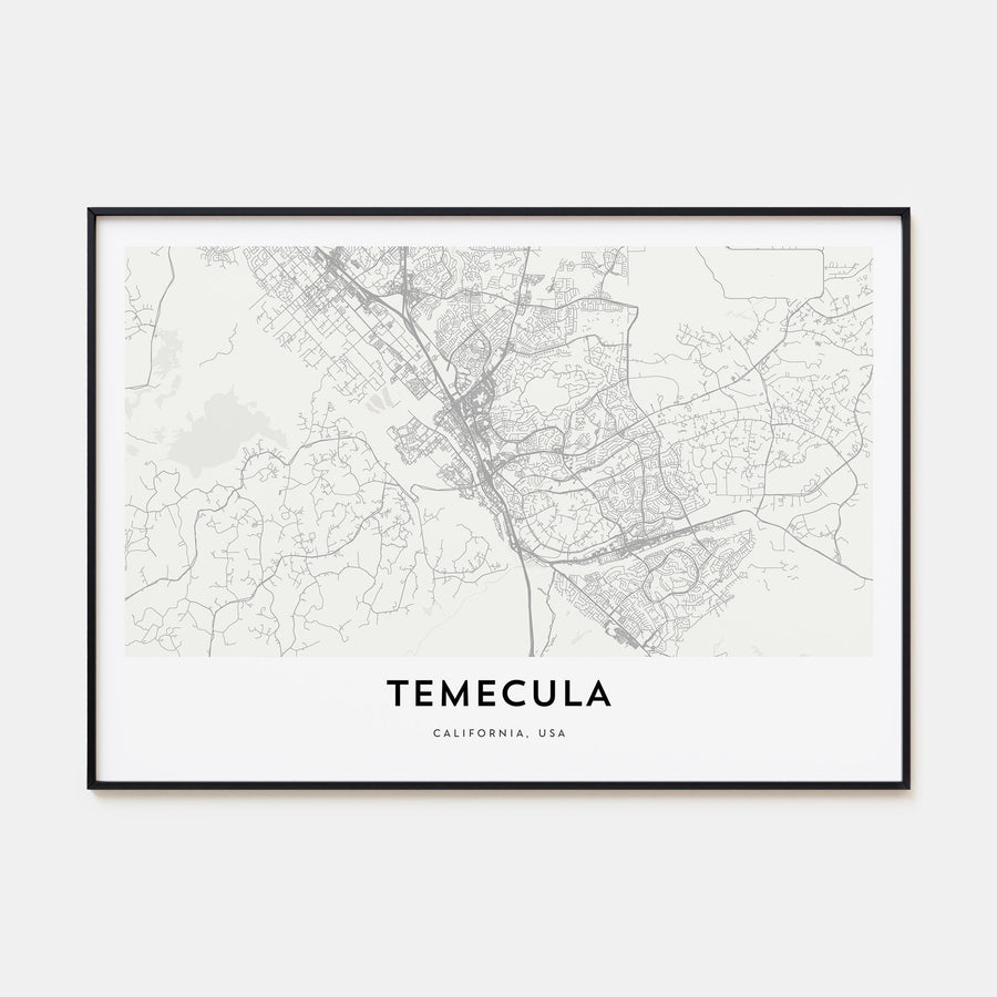 Temecula Map Landscape Poster